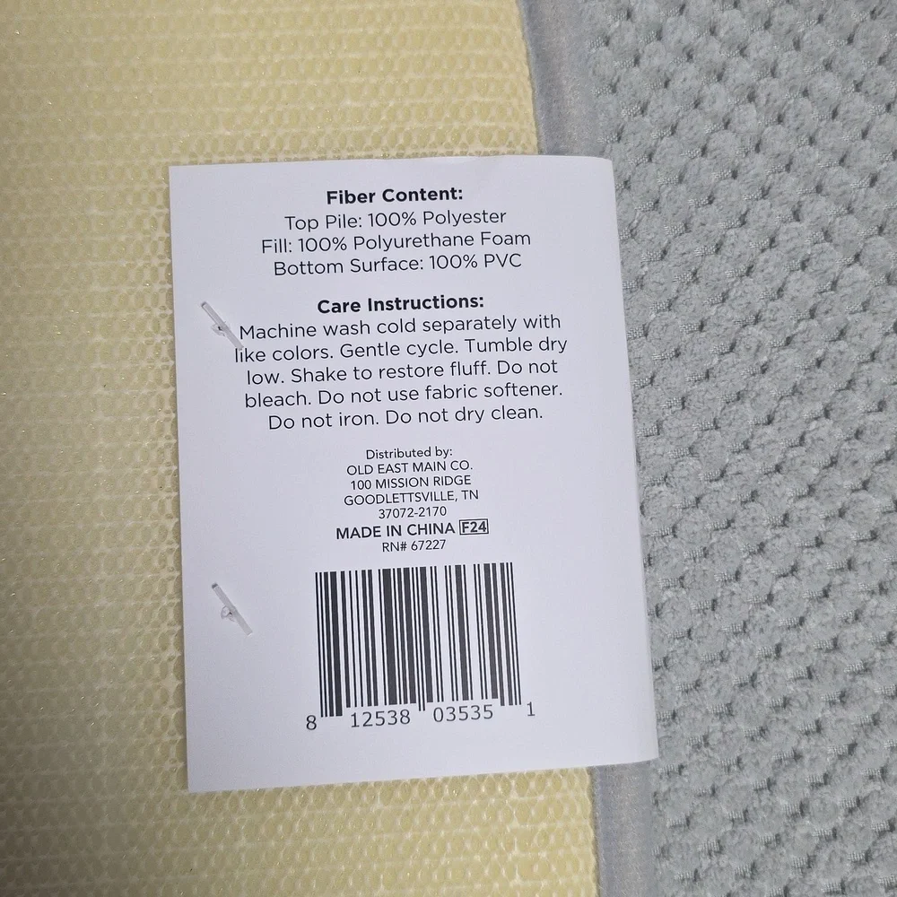 Comfort Bay Light Gray Memory Foam Bath Rug Set